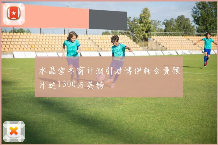 水晶宫冬窗计划引进博伊转会费预计达1300万英镑